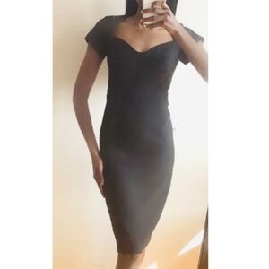 Diane Von Furstenberg Black Midi Dress